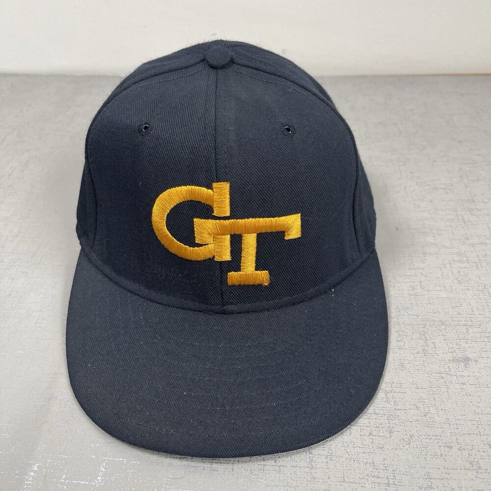 Vintage Georgia Tech Yellow Jackets Fitted 7 1/8 Pro Line Wool Hat Cap Made USA